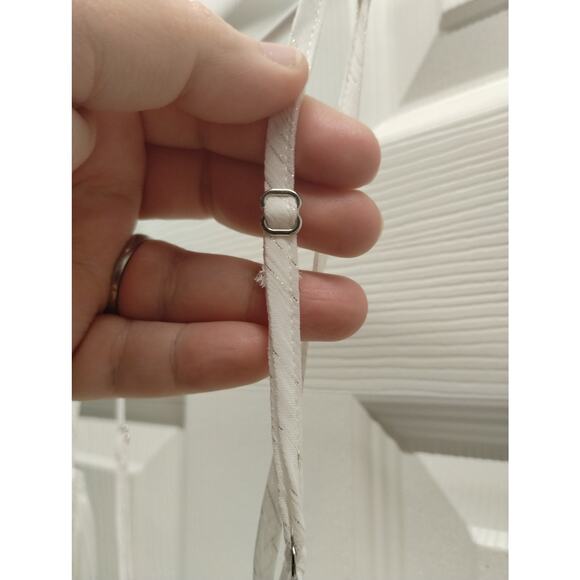 Victoria's Secret NWT Size Large White Metallic Thin Strap Ruffle Nightie Top - Picture 4 of 9